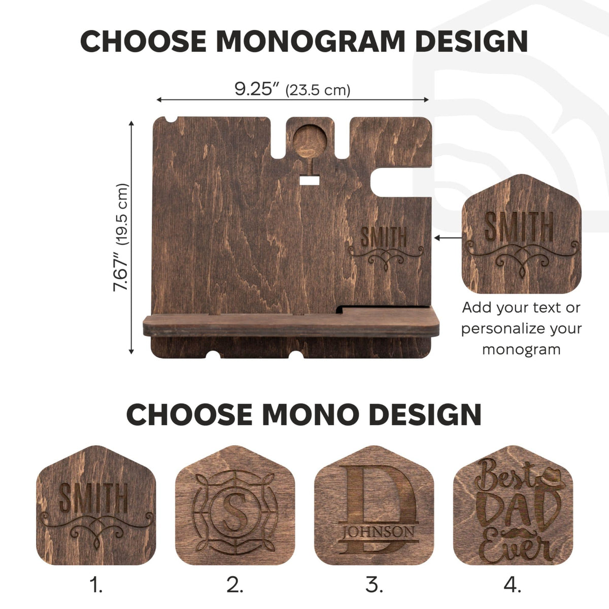 Wooden Docking Station – Personalized Gift for Him, photo 6 of 12