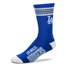 Los Angeles Dodgers Men's 4 Stripe Deuce Socks by Dynasty Sports & Framing