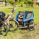 Dog Bike Trailer Foldable Pet Cart with 3 Entrances for Travel by LJGDeals