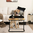 Dog Bowl Stand with 2 Stainless Steel Food Water Bowls by LJGDeals