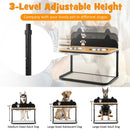 Dog Bowl Stand with 2 Stainless Steel Food Water Bowls by LJGDeals