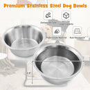 Dog Bowl Stand with 2 Stainless Steel Food Water Bowls by LJGDeals