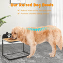 Dog Bowl Stand with 2 Stainless Steel Food Water Bowls by LJGDeals