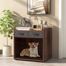 Dog Crate Furniture Indoor Dog Cage with 2 Fabric Drawers End Table by LJGDeals
