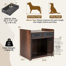 Dog Crate Furniture Indoor Dog Cage with 2 Fabric Drawers End Table by LJGDeals