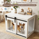 Dog Crate Furniture Heavy Duty Dog Kennel with Sliding Barn Door by LJGDeals