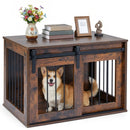 Dog Crate Furniture Heavy Duty Dog Kennel with Sliding Barn Door by LJGDeals
