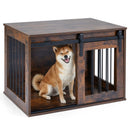 Dog Crate Furniture Heavy Duty Dog Kennel with Sliding Barn Door by DirectDeals