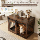 Dog Crate Furniture Heavy Duty Dog Kennel with Sliding Barn Door by LJGDeals