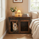 Dog Crate Furniture Heavy Duty Dog Kennel with Sliding Barn Door by LJGDeals