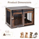 Dog Crate Furniture Heavy Duty Dog Kennel with Sliding Barn Door by LJGDeals