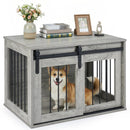 Dog Crate Furniture Heavy Duty Dog Kennel with Sliding Barn Door by LJGDeals