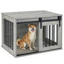 Dog Crate Furniture Heavy Duty Dog Kennel with Sliding Barn Door by DirectDeals