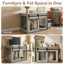 Dog Crate Furniture Heavy Duty Dog Kennel with Sliding Barn Door by LJGDeals