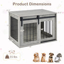 Dog Crate Furniture Heavy Duty Dog Kennel with Sliding Barn Door by LJGDeals
