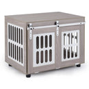 Dog Crate Furniture with Sliding Barn Door for Small Medium Dogs by DirectDeals