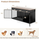 Dog Crate Furniture Indoor Modern Dog Kennel with Divider 3 Drawers and Pull-out Feeder by LJGDeals