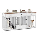 Dog Crate Furniture Indoor Modern Dog Kennel with Divider 3 Drawers and Pull-out Feeder by DirectDeals