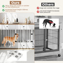 Dog Crate Furniture Indoor Modern Dog Kennel with Divider 3 Drawers and Pull-out Feeder by DirectDeals