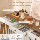 Dog Crate Furniture Indoor Modern Dog Kennel with Divider 3 Drawers and Pull-out Feeder by LJGDeals