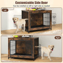 Dog Crate Furniture with Double Lockable Doors and Removable Pull-out Tray