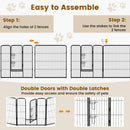 16 Panel 24/32/40 Inches Height Dog Playpen with Lock and Large Door-32 inches