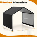 Dog Shade Shelter with Waterproof Roof for Large Medium Small Breeds-Black by LJGDeals