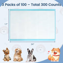 Dog and Puppy Pee Pads 24" x 17" (300 Counts) for Potty Training-Blue by LJGDeals