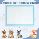 Dog and Puppy Pee Pads 18" x 13" (300 Counts) for Potty Training-Blue by LJGDeals