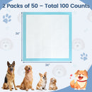 Dog and Puppy Pee Pads 36" x 36" (100 Counts) for Potty Training-Blue by DirectDeals