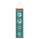Miami Dolphins 8" x 32" Wool Banner by Dynasty Sports & Framing