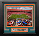 Miami Dolphins Hard Rock Stadium 8" x 10" Framed Football Photo by Dynasty Sports & Framing