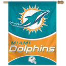 Miami Dolphins 27" x 37" Vertical Flag by Dynasty Sports & Framing