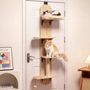 Door Hanging Cat Climber 4-level Height Adjustable with Plush Bed by LJGDeals