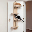 Door Hanging Cat Climber 4-level Height Adjustable with Plush Bed by LJGDeals