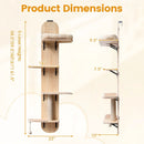 Door Hanging Cat Climber 4-level Height Adjustable with Plush Bed by LJGDeals