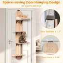 Door Hanging Cat Climber 4-level Height Adjustable with Plush Bed by LJGDeals