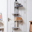 Door Hanging Cat Climber 4-level Height Adjustable with Plush Bed by LJGDeals