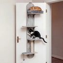 Door Hanging Cat Climber 4-level Height Adjustable with Plush Bed by LJGDeals