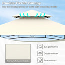 Outdoor Double-Tiered Grill Gazebo Canopy with 2 Shelves and 7 Hooks by LJGDeals