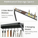 Outdoor Double-Tiered Grill Gazebo Canopy with 2 Shelves and 7 Hooks by LJGDeals