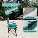 Double Beach Chair with Adjustable Canopy and 3 -Side Shading Curtains by LJGDeals