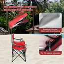 Double Beach Chair with Adjustable Canopy and 3 -Side Shading Curtains by LJGDeals