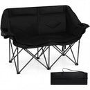 Double Camping Chair with Cup Holders Glass Racks and Mesh Pockets by DirectDeals