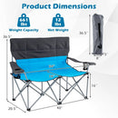 Double Camping Chair with Carry Bag Cup Holders by LJGDeals
