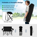 Double Camping Chair 2-Person Outdoor Folding Loveseat with Cup Holders by LJGDeals