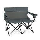 Double Camping Chair 2-Person Outdoor Folding Loveseat with Cup Holders by LJGDeals