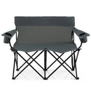 Double Camping Chair 2-Person Outdoor Folding Loveseat with Cup Holders by LJGDeals