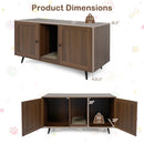 Double Cat Litter Box Enclosure with Scratching Pad by DirectDeals