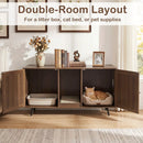 Double Cat Litter Box Enclosure with Scratching Pad by LJGDeals